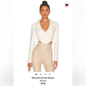 Bardot Marcella Corset Blazer in Orchid White